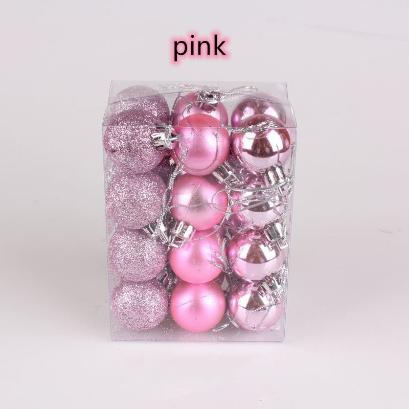 Plastic Christmas Ball Glossy Matt Powder Ball Mix