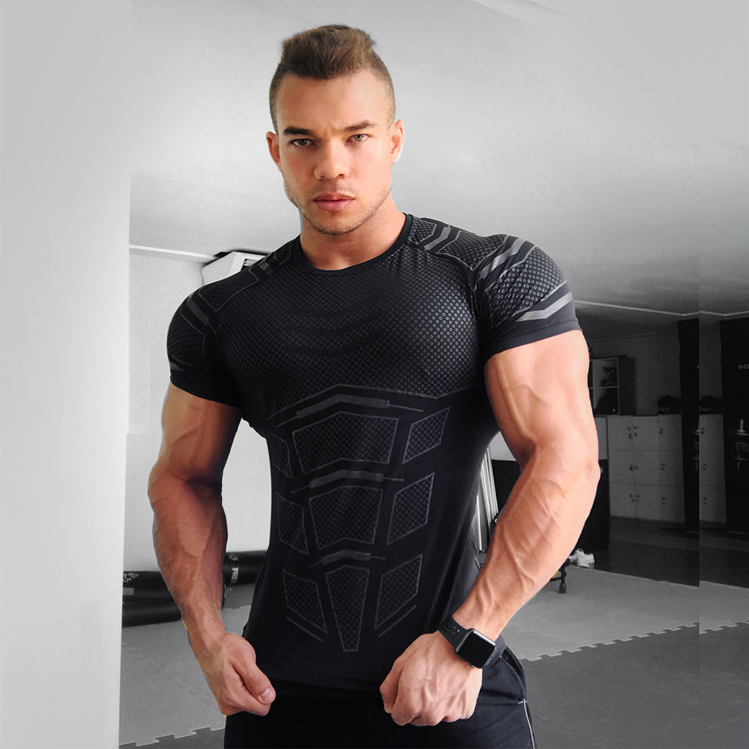 Quick Dry Short Sleeve Men's Muscle Fitness