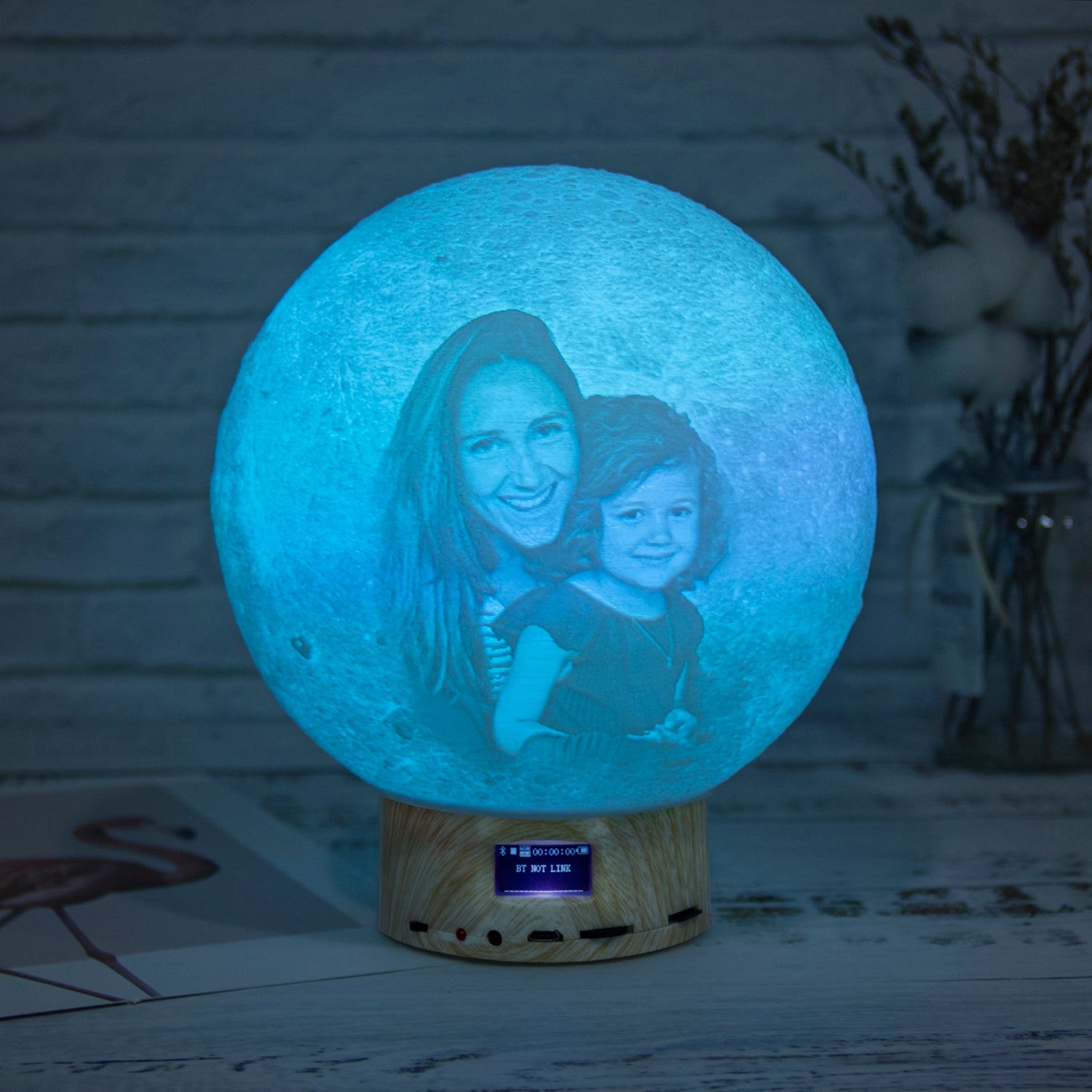 Bluetooth Portable Speaker Lamp LED Moon Lamp