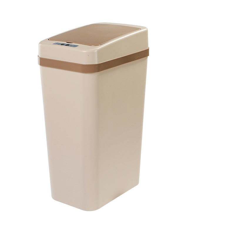 Smart Induction Trash Can Household Automatic Covered Bathroom Kitchen Bedroom Creative Plastic Large Trash Can