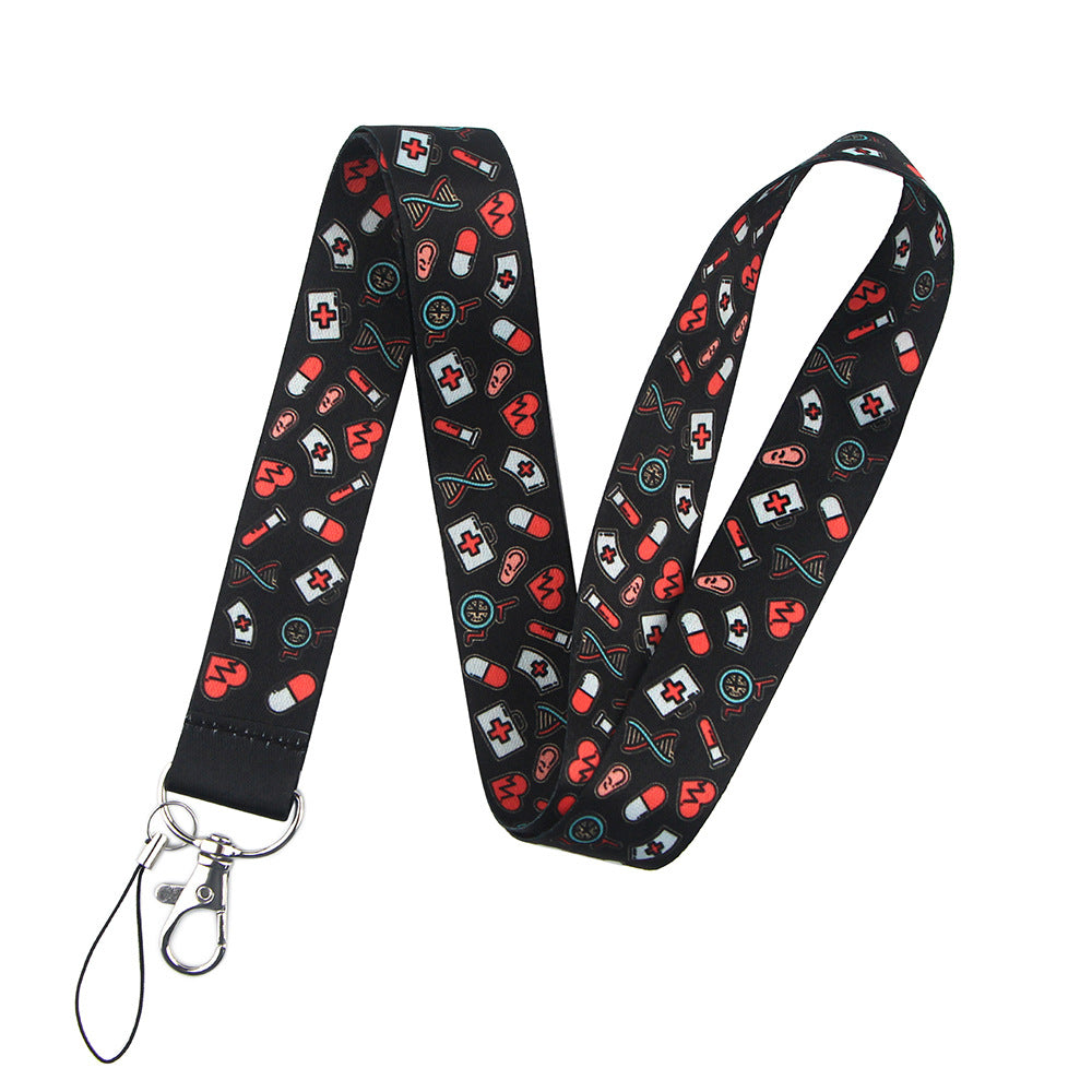 Cute Doctor Cartoon Mobile Phone Lanyard