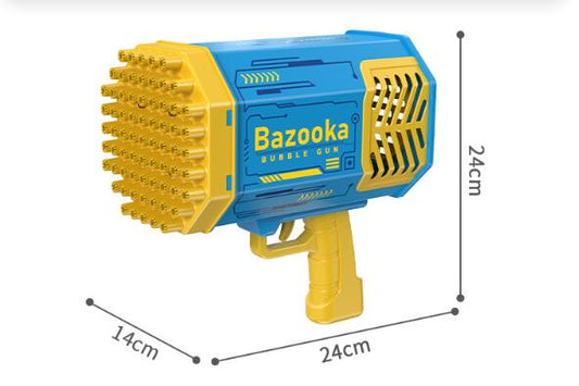 Kid 69 Hole Rainbow Light Bazooka Bubble Machine