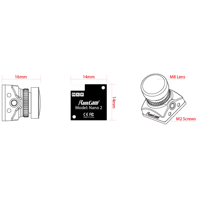 Suitable For FPV Crossing Machine Swift Nano2 2.1mm Camera