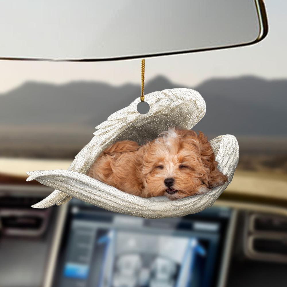 Car Pendant Sleeping Dog Angel Home Decor Acrylic Showcase Hanging Ornaments For Doors