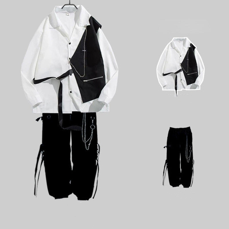 Men's Long Sleeve Shirt Vest Jacket