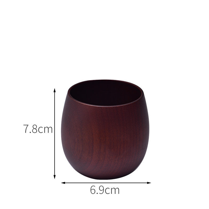 Eco-friendly Anti-scald Wooden Tea Cup Goblet