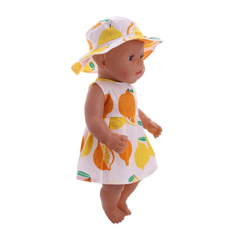 18 Inch American Girl Doll Lemon Skirt  Hat Americangirl Doll Skirt