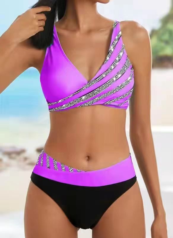 Women's New Style Bikini European And America Split Print Swimsuit