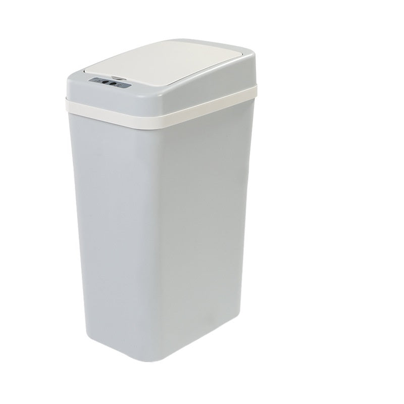 Smart Induction Trash Can Household Automatic Covered Bathroom Kitchen Bedroom Creative Plastic Large Trash Can