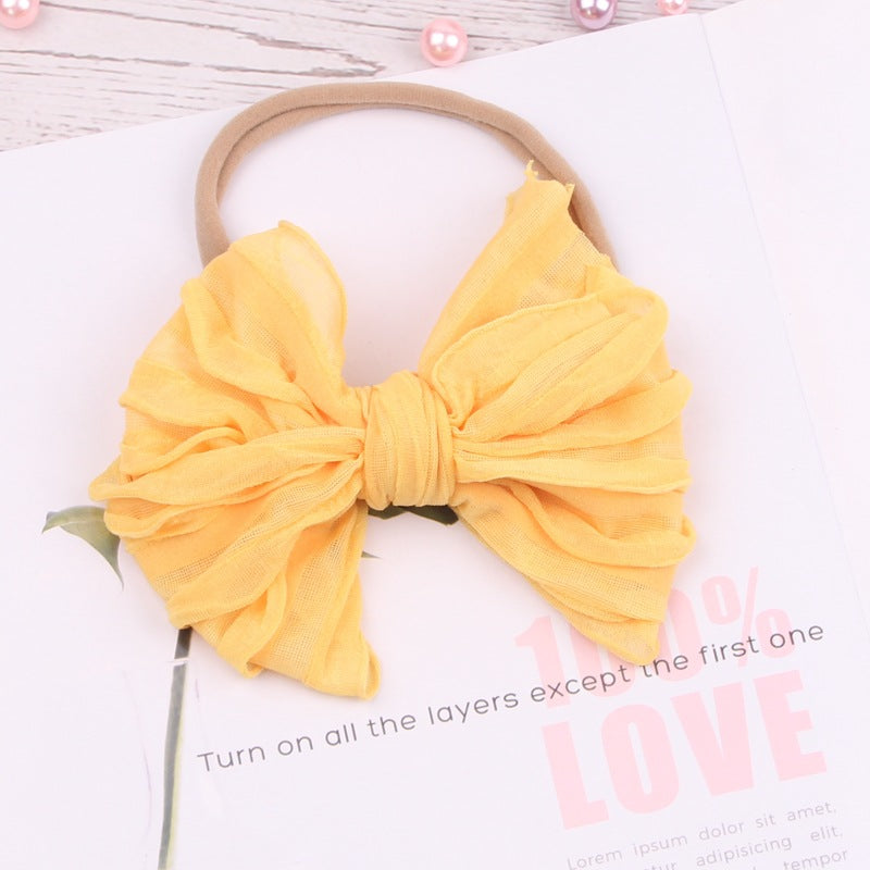 Lace Bowknot Children's Headband Baby Soft And Light Nylon