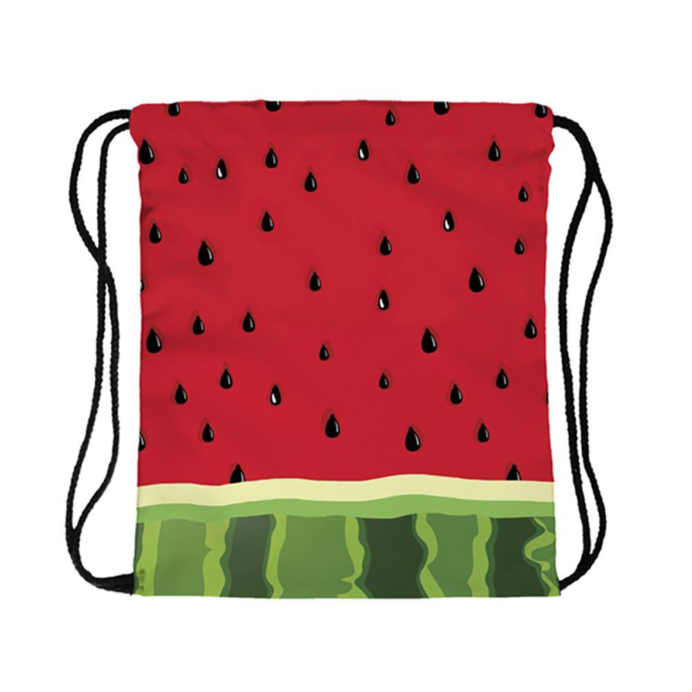 Drawstring Bag Storage Bag With Drawstring Pocket 3d Digital Printing Watermelon Fruit