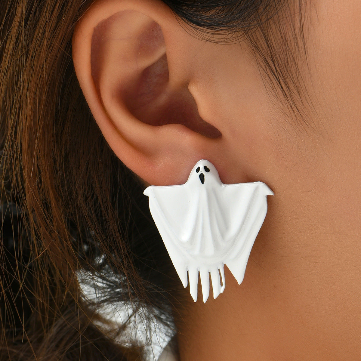 Halloween Hanging Ghost Decoration Hair Dryer Ghost Earrings