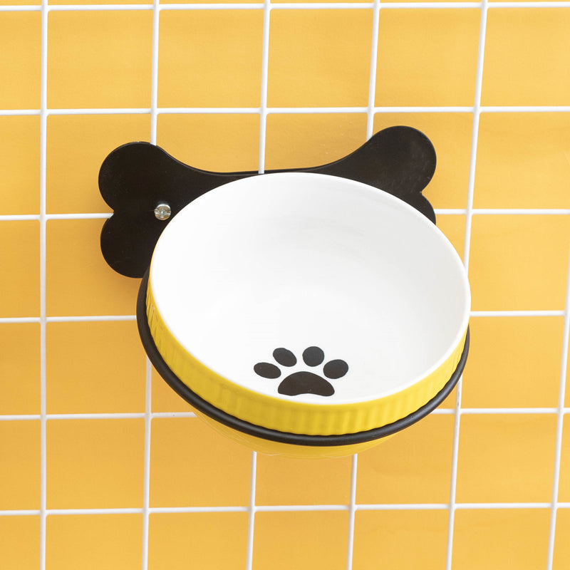 Hanging Ceramic Pet Bowl Slanted Anti-Overturning