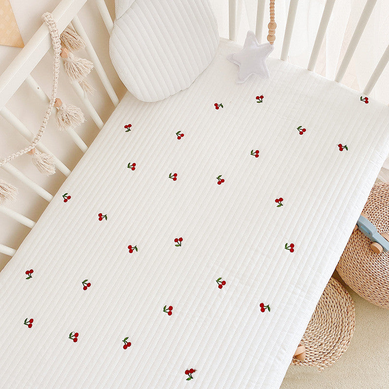 Ins Quilted Baby Cotton Fitted Sheet Mattress