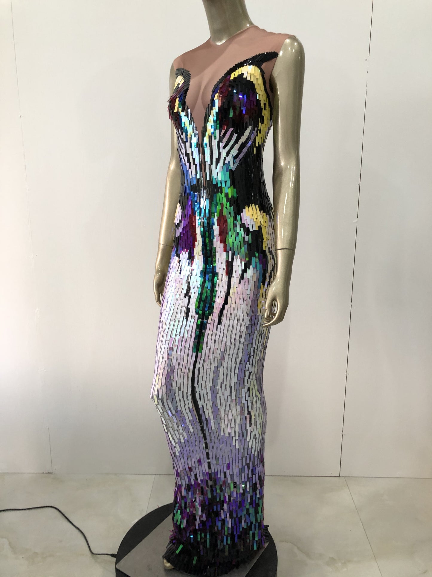 Sequin Evening Dress Female Singer Costume