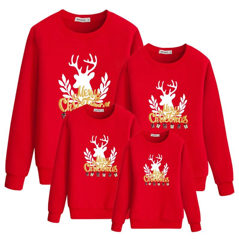 Christmas Dwarf Creative Funny Print Crew Neck Top