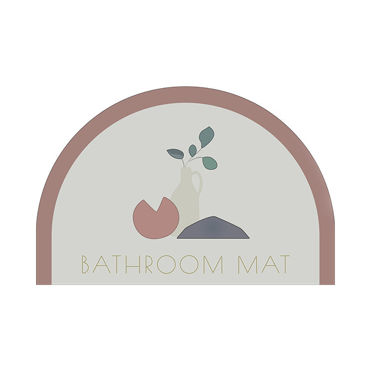 Wind Diatom Mud Bathroom Floor Mat Absorbs Water