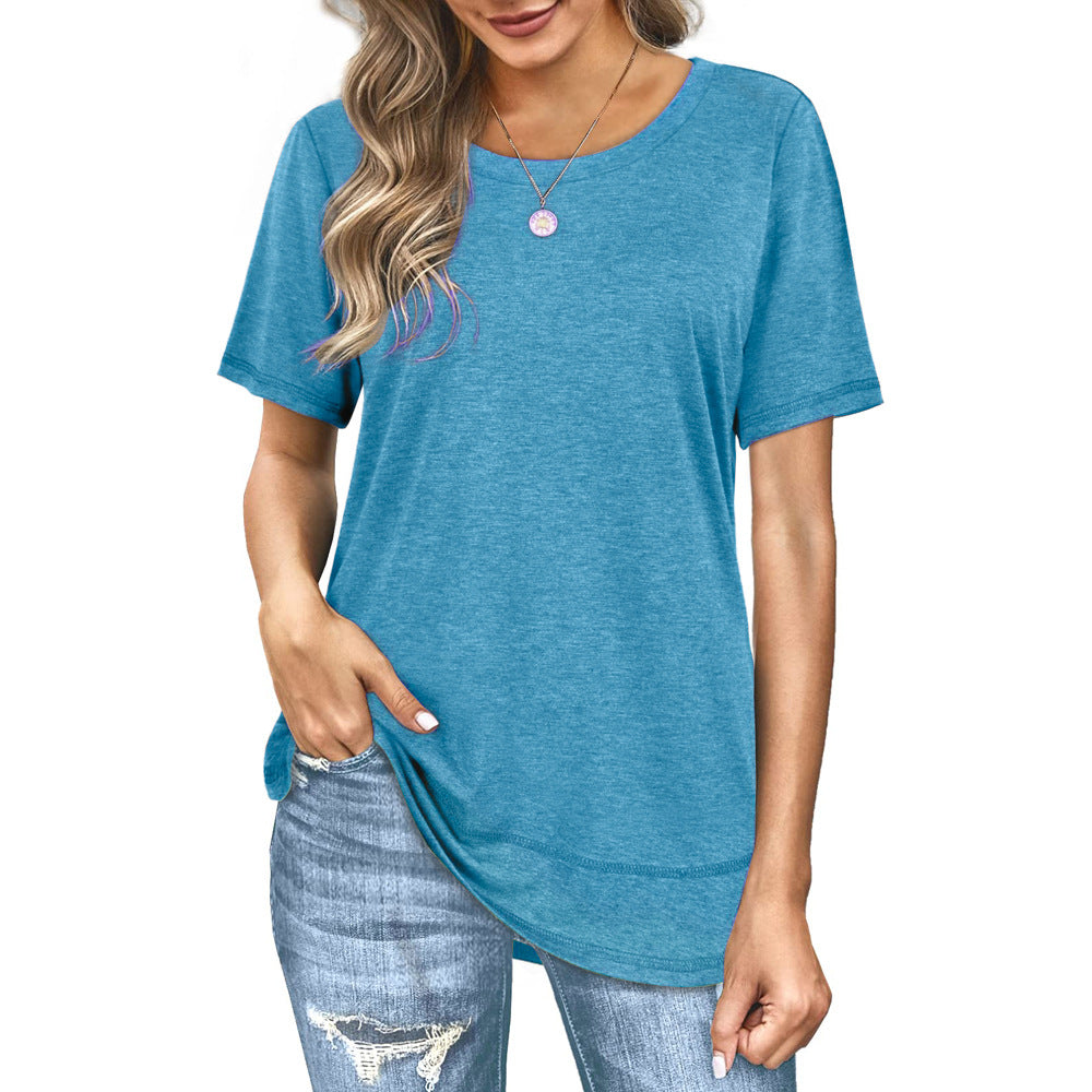 Summer Versatile Top Women's Casual Colored Cotton T-shirt