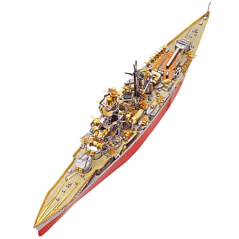 Three-dimensional Puzzle Metal Assembled Aircraft Carrier Model