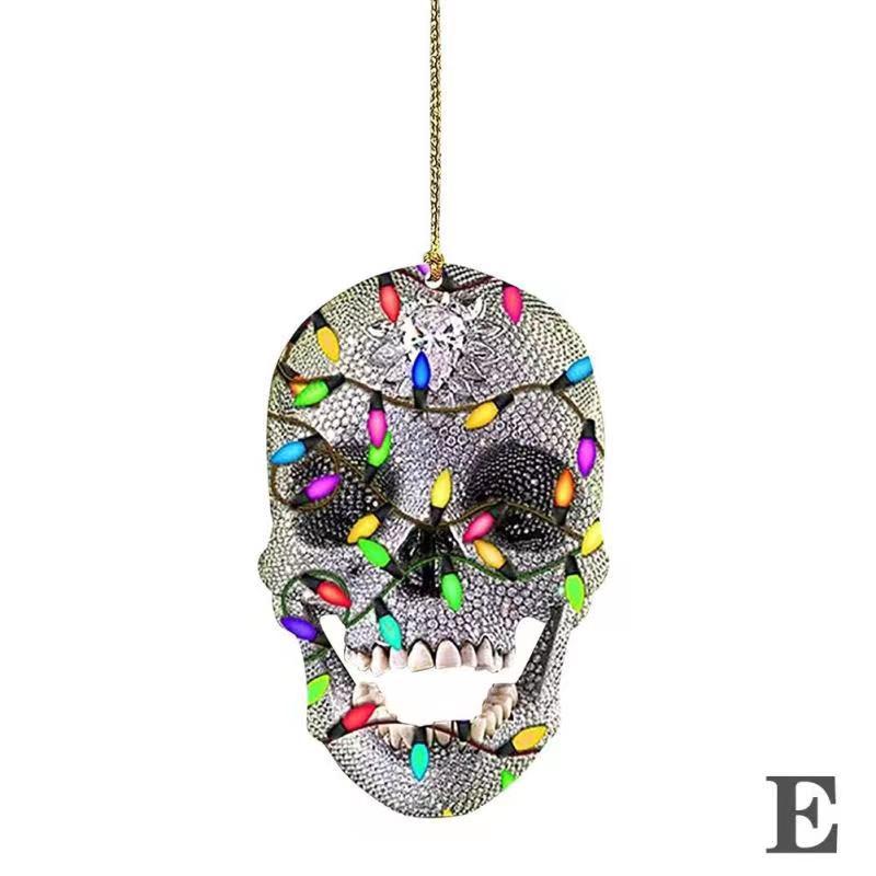 New Halloween Skull Car Pendant Acrylic Plane