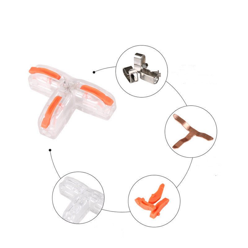Universal T-type Pressure-free Cross-section Wire Stripping Quick-distribution Terminal