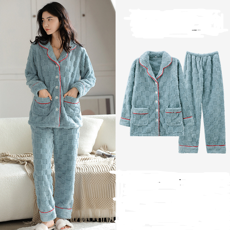 Ms Thickening Warm Cardigan New Lapel Leisurewear Suit