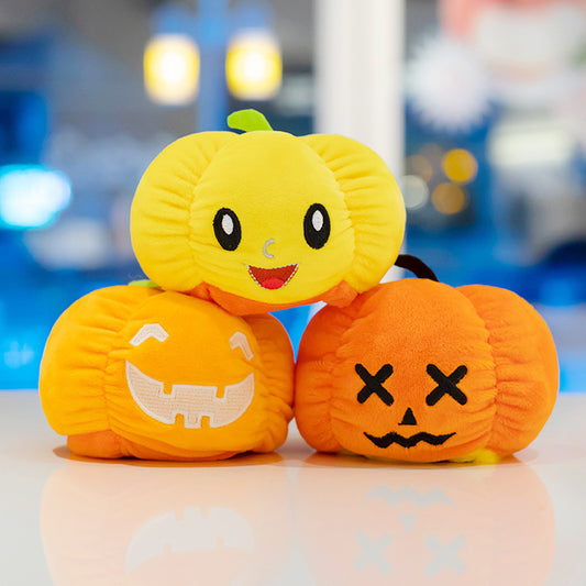 Cute Luminous Pumpkin Doll Double-sided Expression Reversible Pumpkin Plush Toy