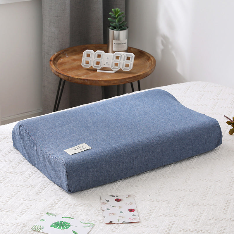 Washed Cotton Latex Pillowcase Skin-friendly