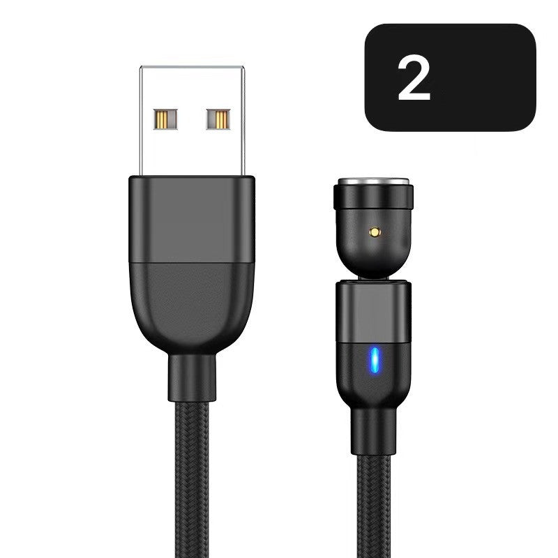 Magnetic Data Cable Threeinone 540-degree Rotation Charging Cable Suitable