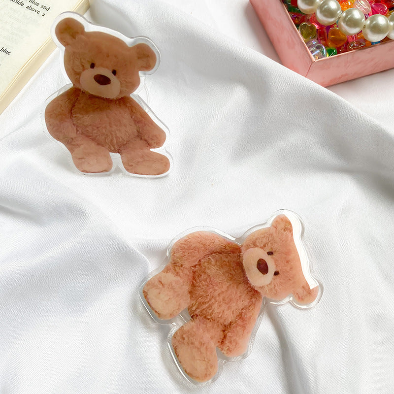 Cute Bear Niche Mobile Phone Ring Buckle