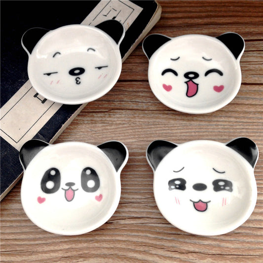 Ceramic Lesser Panda Sauce Dish Cute Expression