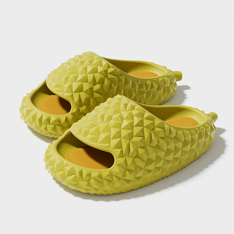 Durian Slippers Unique Design Peep-toe Home Shoes Cute Bathroom Slippers