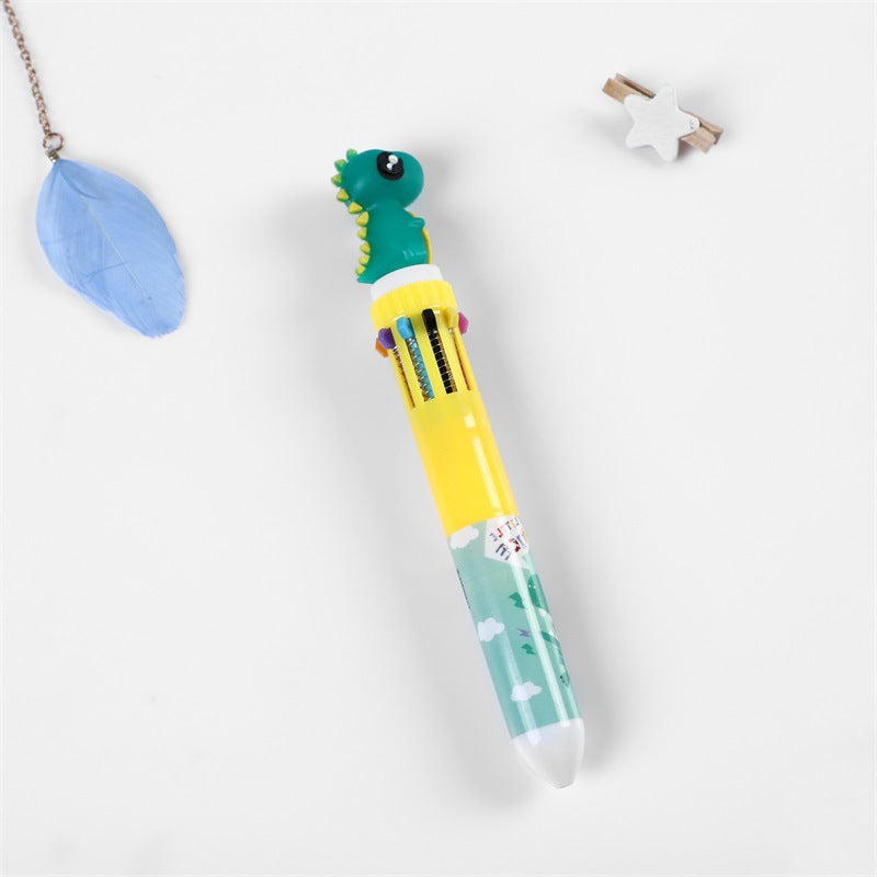 Girly Heart Cartoon Multicolor Press Ballpoint Pen