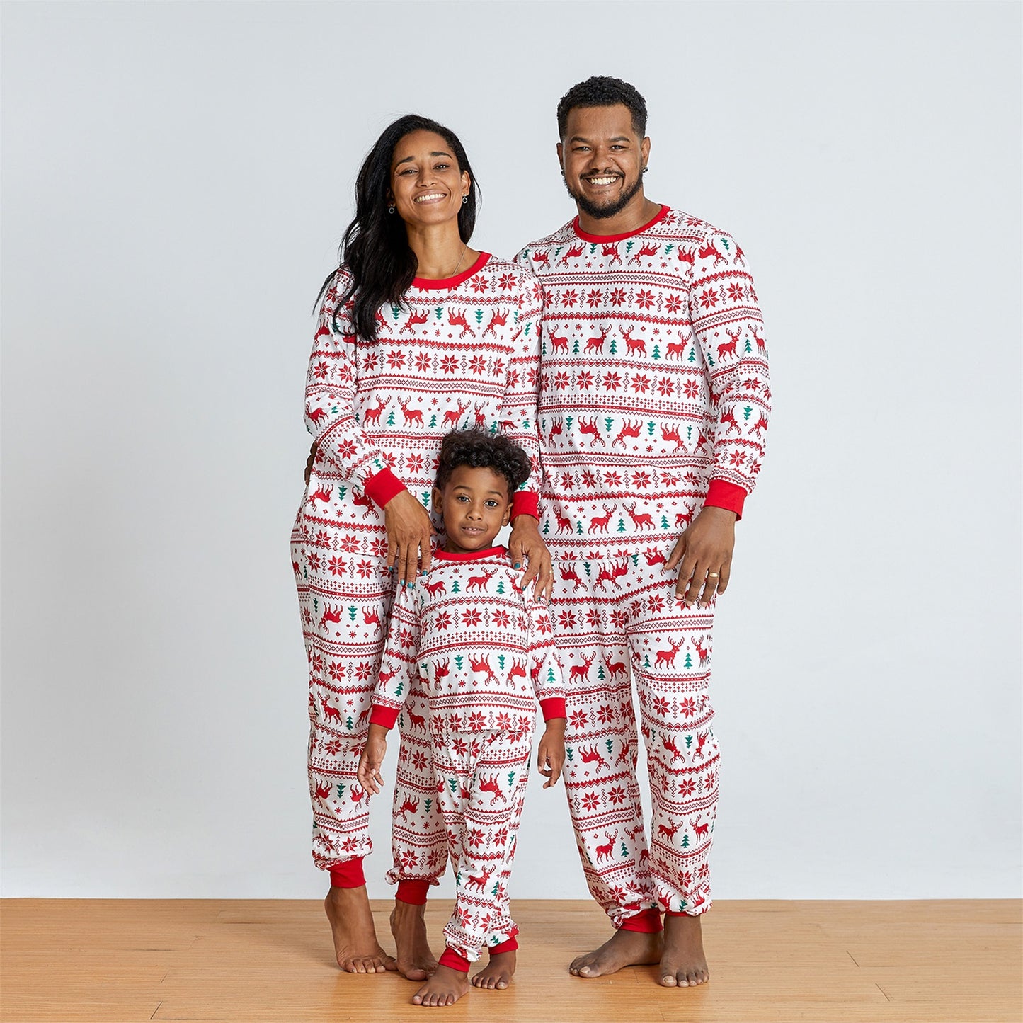 Home Wear Pajamas Christmas Print Casual Suit