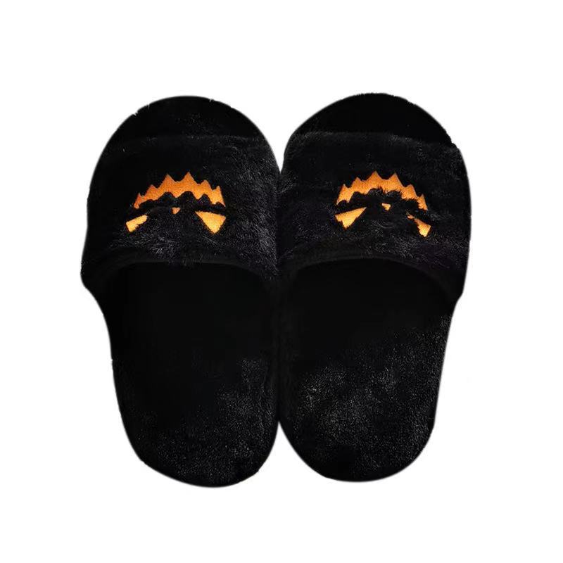 Comfortable Pumpkin Cute Plush Flip Flops