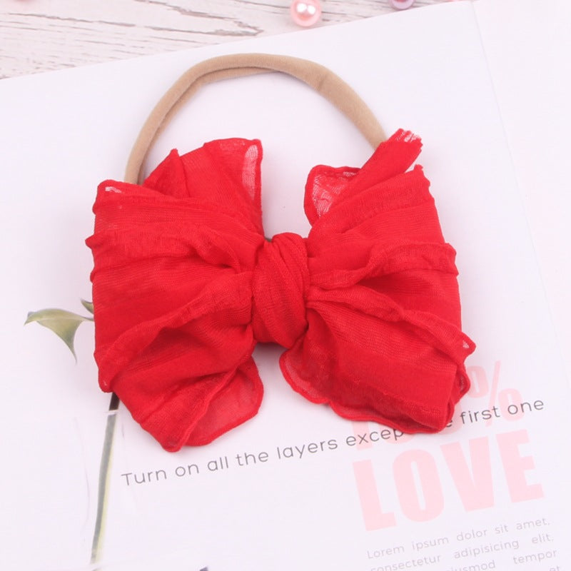 Lace Bowknot Children's Headband Baby Soft And Light Nylon