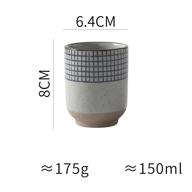 Japanese-style Ceramic Hand-colored Striped Water Cup