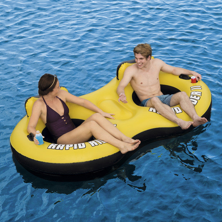 Double Floating Water Inflatable Eight-character Seat Ring Drifting