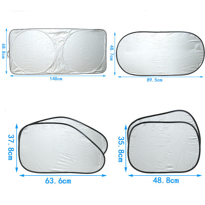 Car Light Curtain With Silver-Coated Cloth For Heat Insulation