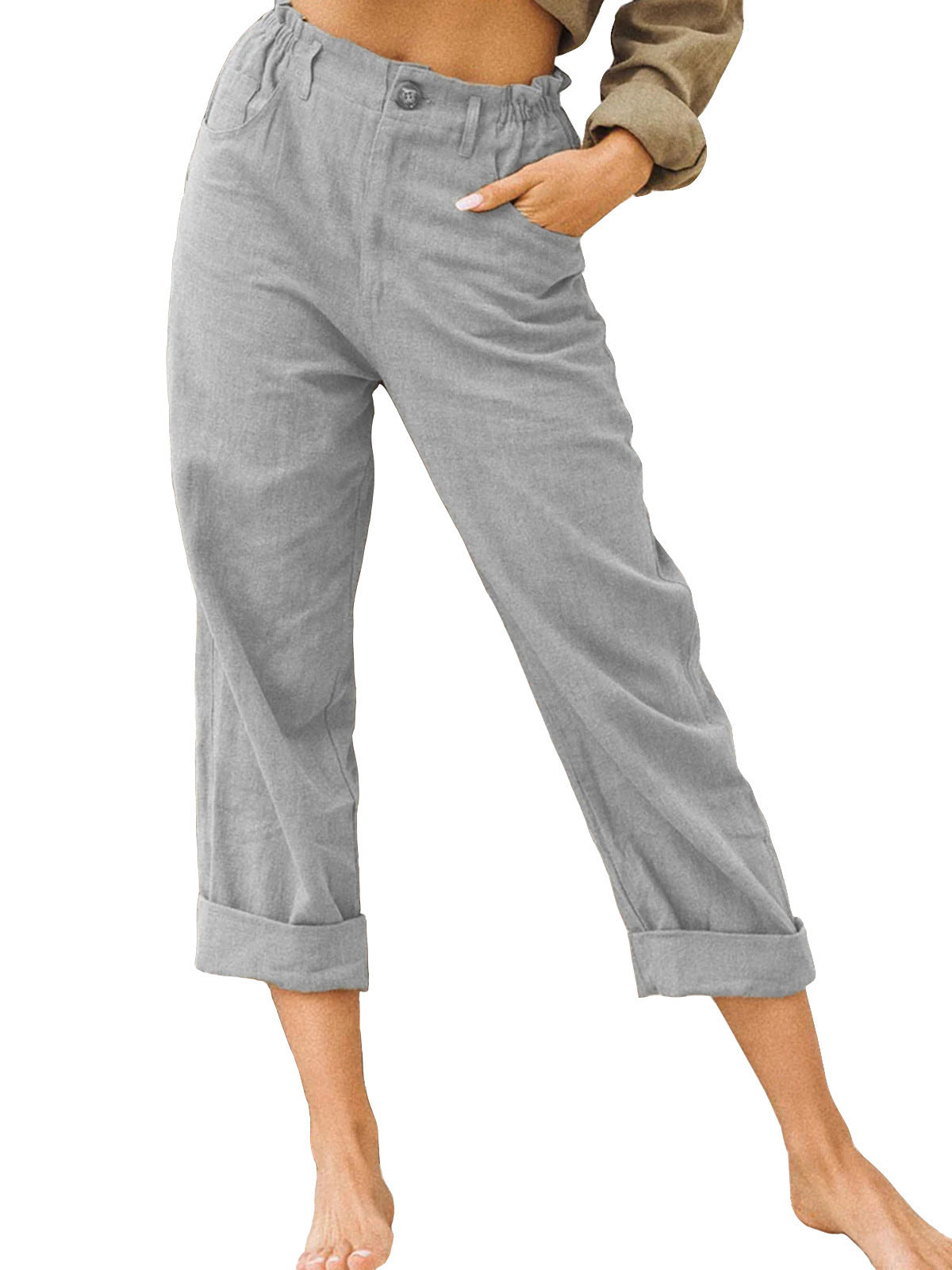 Women's Joggers Pants Fashion High Waist Casual Pants With Pockets