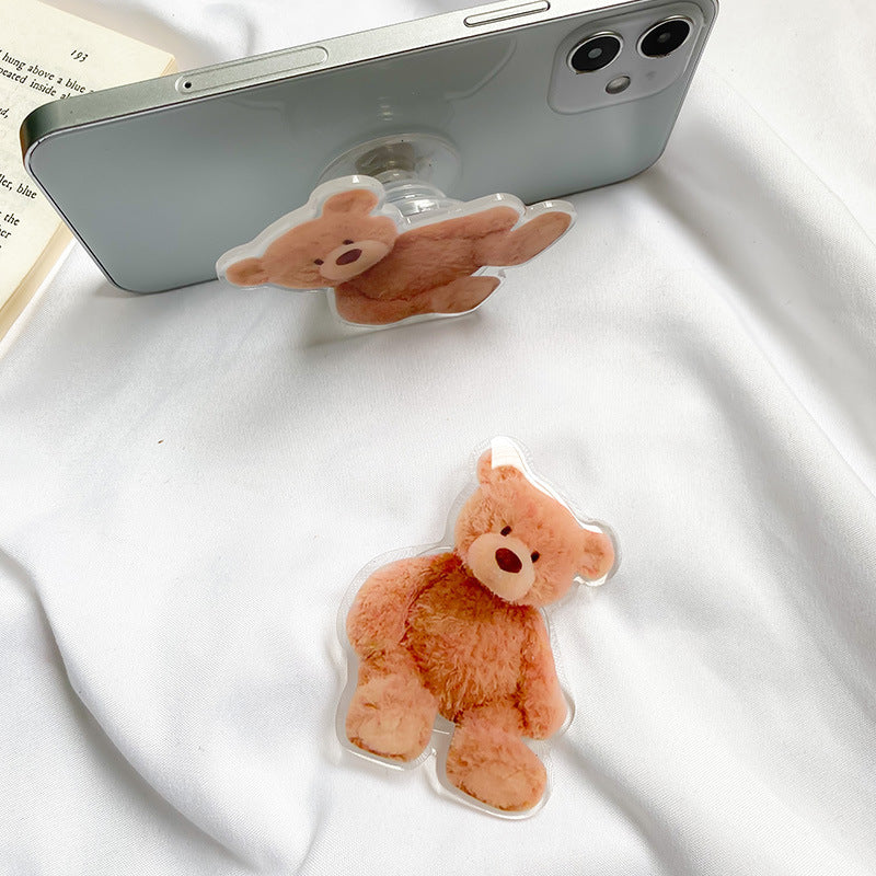 Cute Bear Niche Mobile Phone Ring Buckle