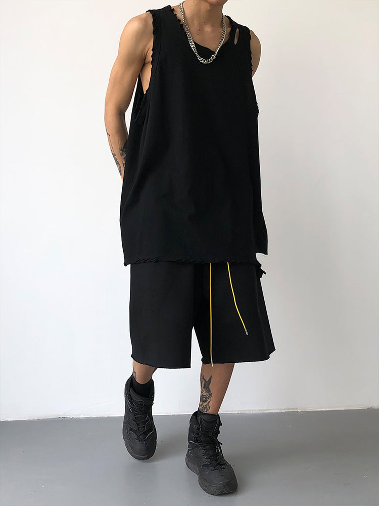 Men's Perforated Loose Sleeveless Breathable Vest