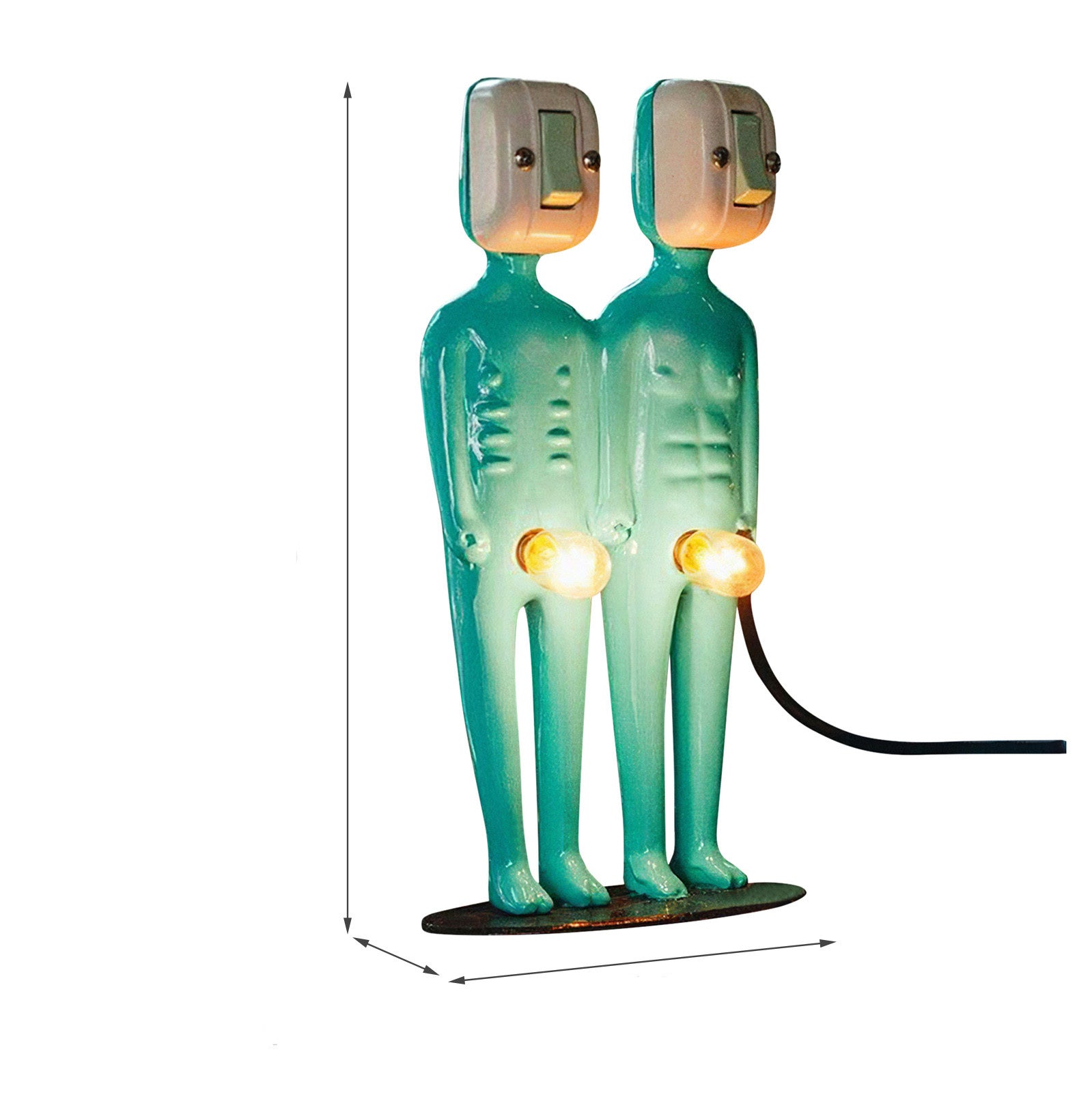 Body Bulbs Little Glowing Figures Resin Lamp Funny Male And