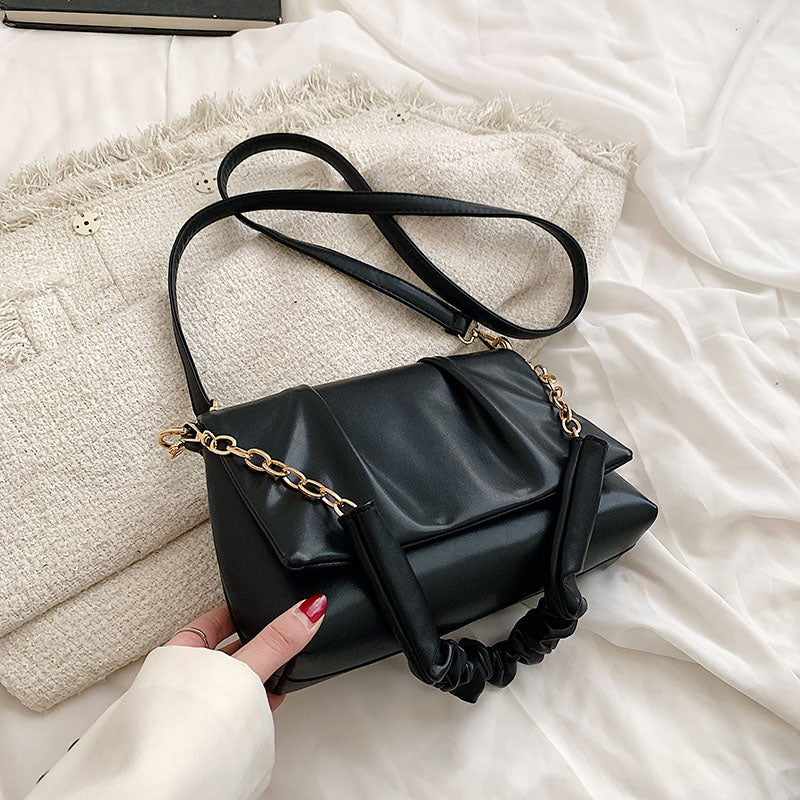 Korean Style Fashion Simple Designer Handbag 2022 Spring PU Leather Women Shopper Luxury Brand Underarm Shoulder Crossbody Bags