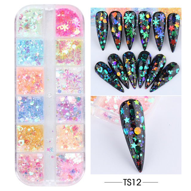 Nail Sequins Internet Celebrity Angel Fairy Pupil Butterfly Irregular Ice