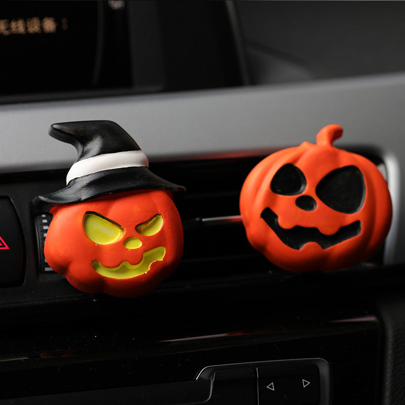 Pumpkin Head Bat Skull Car Air Conditioning Outlet Perfume Clip Auto Interior Decoration