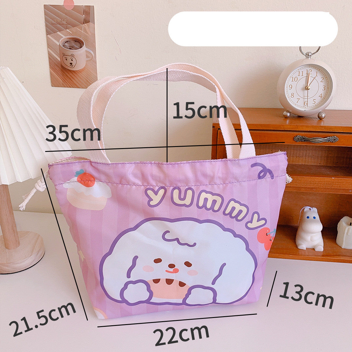 Cute Cartoon Waterproof Insulated Lunch Box Storage Bag