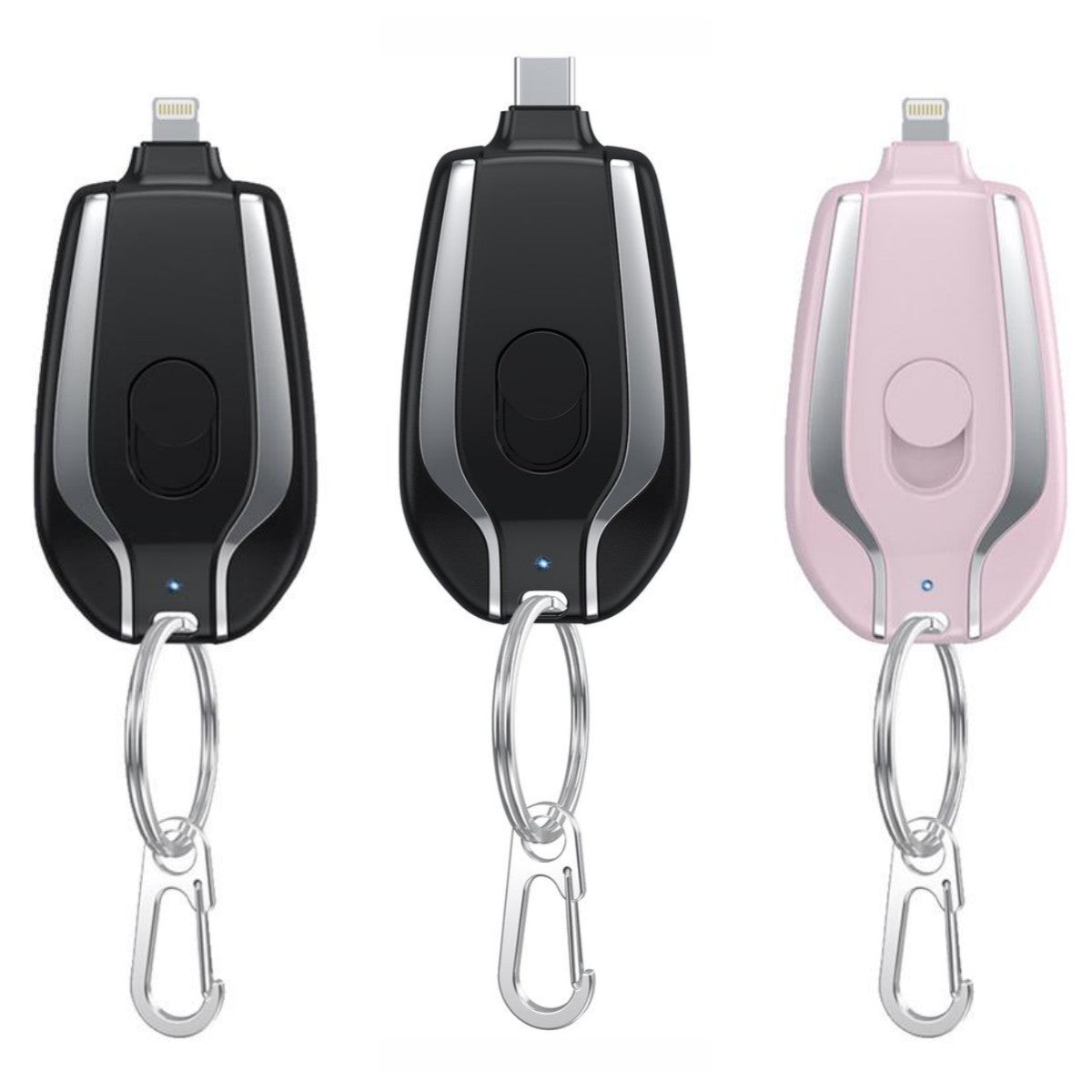 1500mAh Mini Power Emergency Pod Keychain Charger With Type-C Ultra-Compact Mini Battery Pack Fast Charging Backup Power Bank