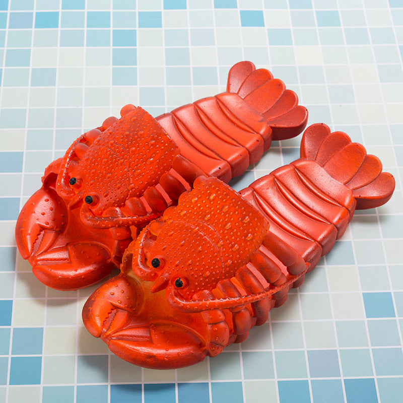 Cute Lobster Slippers For Kids Women Men Summer Beach Shoes