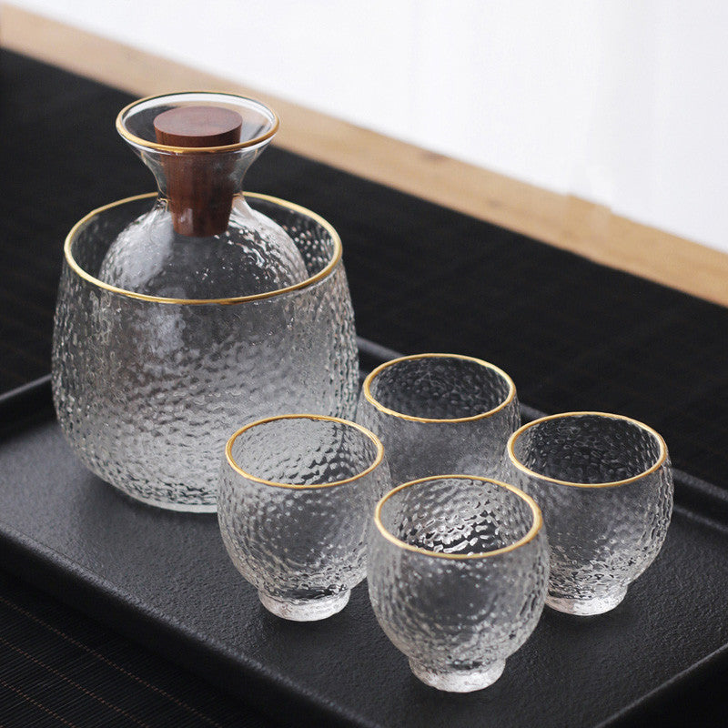 Japanese Handmade Lead-free Glass Wine Set For Home Use